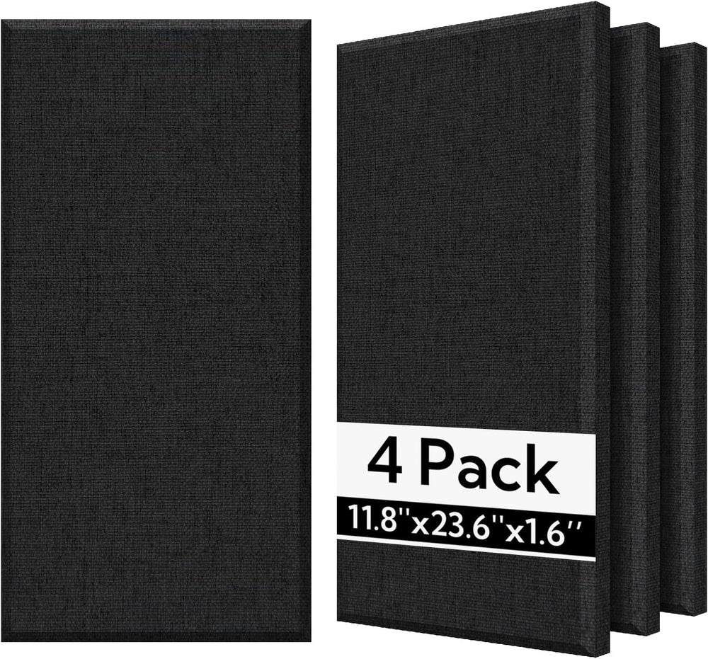 Olanglab Fiberglass Acoustic Wall Panels 4 Pack, 11.8'' x 23.6'&#...