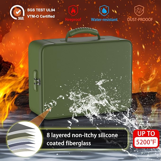 ENGPOW 5200℉ Fireproof File Organizer Bag