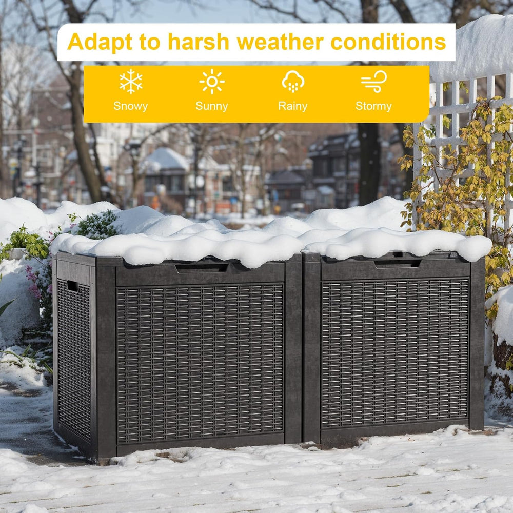 ROJIK 30Gallon Outdoor Storage Box - Waterproof Patio Furniture Deck Box, Gar...