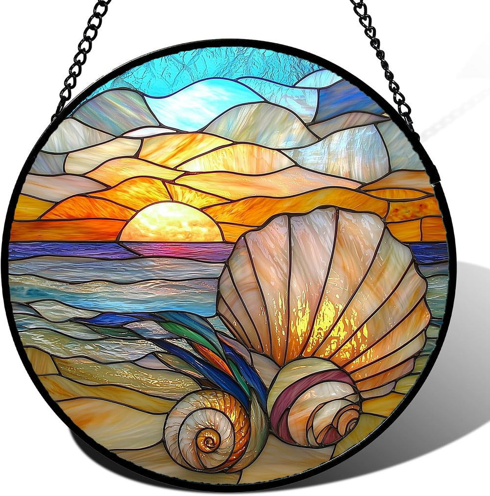 AMDERVEN Stained Glass Window Hanging
