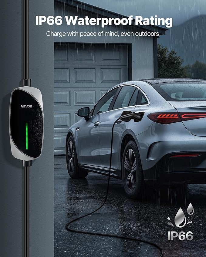 VEVOR Level 1&2 EV Charger, 16 Amp, Electric Vehicle Portable Charger