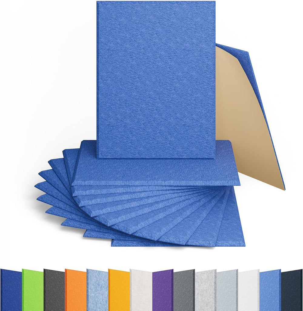 Amantech 12 Pack Acoustic Panels Self Adhesive Sound Proof Foam, High Density