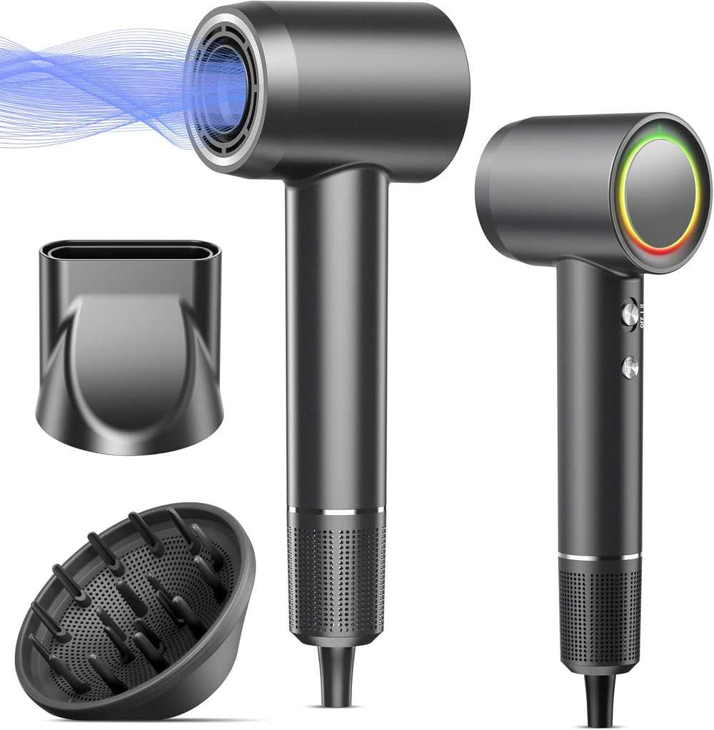 Hair Dryer, 160000 RPM Professional High Speed Ionic Blow Dryer, 500 Million