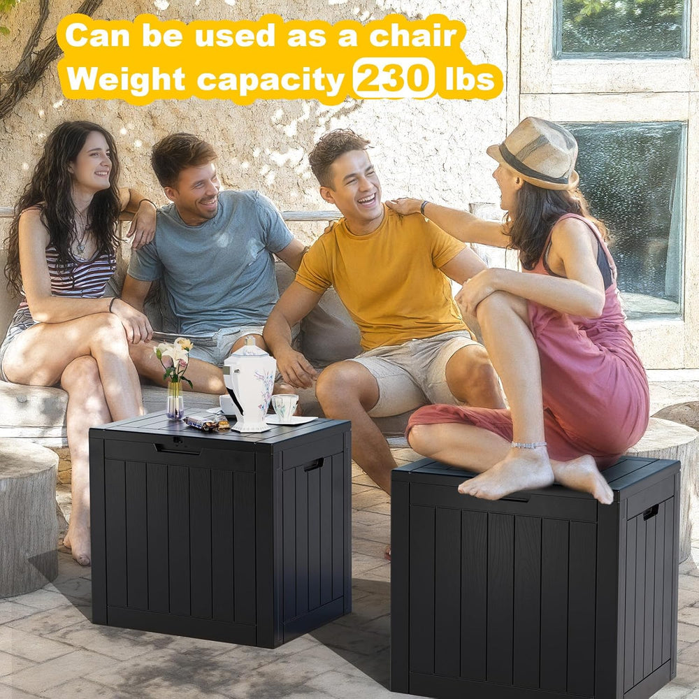 Vixzen 30 Gallon Deck Boxes Outdoor Waterproof, Lockable Storage Box for Pati...