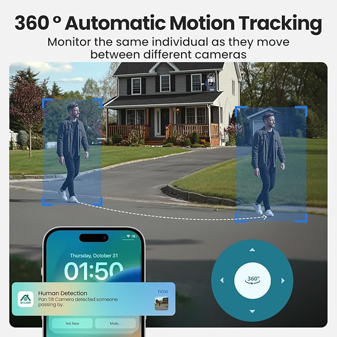 SOLIOM- True 8MP HD Security Cameras Outdoor Wireless, Add-On Camera, Solar