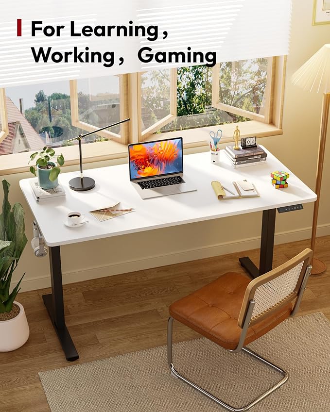 SANODESK Electric Standing Desk 48 x 30 Inches Whole-Piece Desktop Height