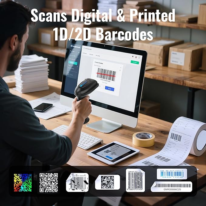 Tera 1D 2D QR Barcode Scanner Wireless and Wired