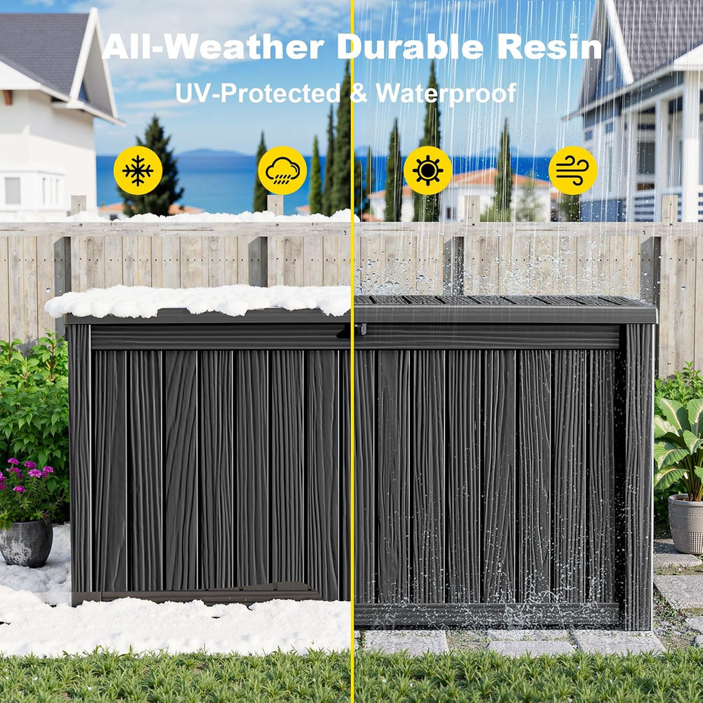 Deck Box Large Outdoor Storage for Patio Furniture, Outdoor Cushions, Garden ...