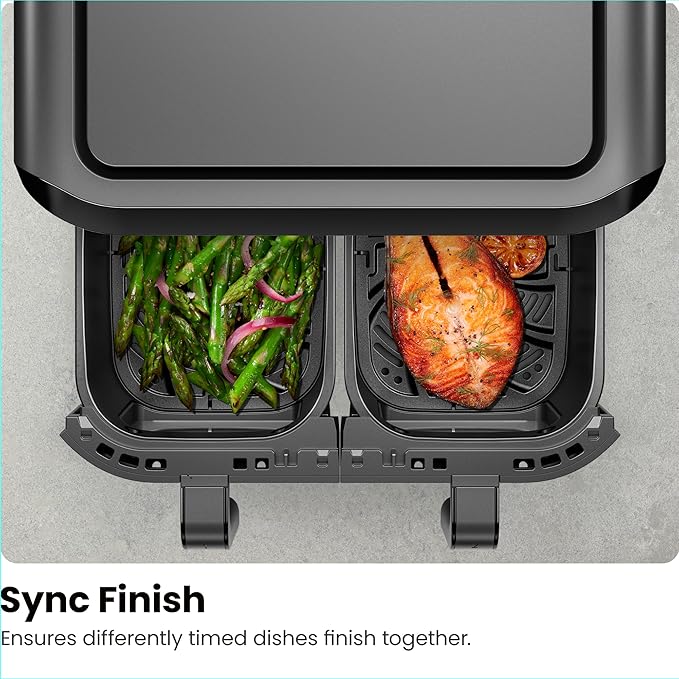 Chefman TurboFry Touch Dual Air Fryer, Maximize The Healthiest Meals