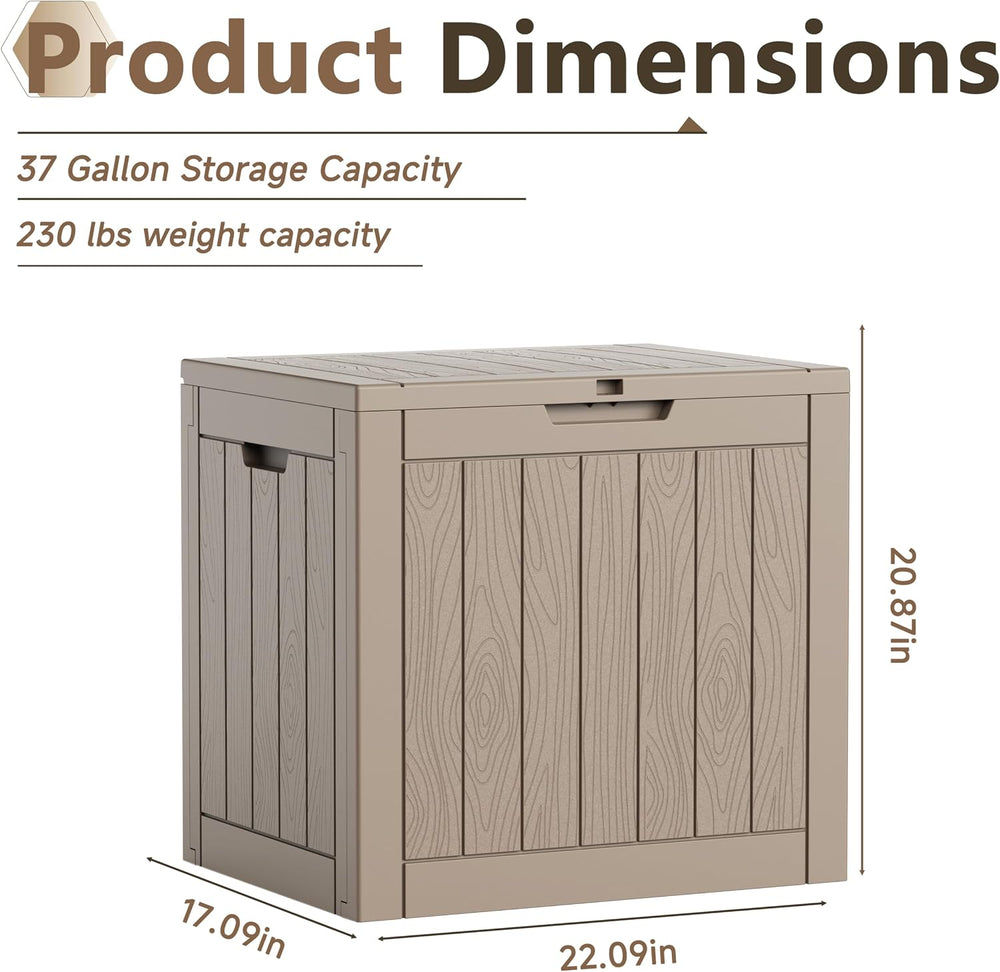 Deck Box Large Outdoor Storage for Patio Furniture, Outdoor Cushions, Garden ...