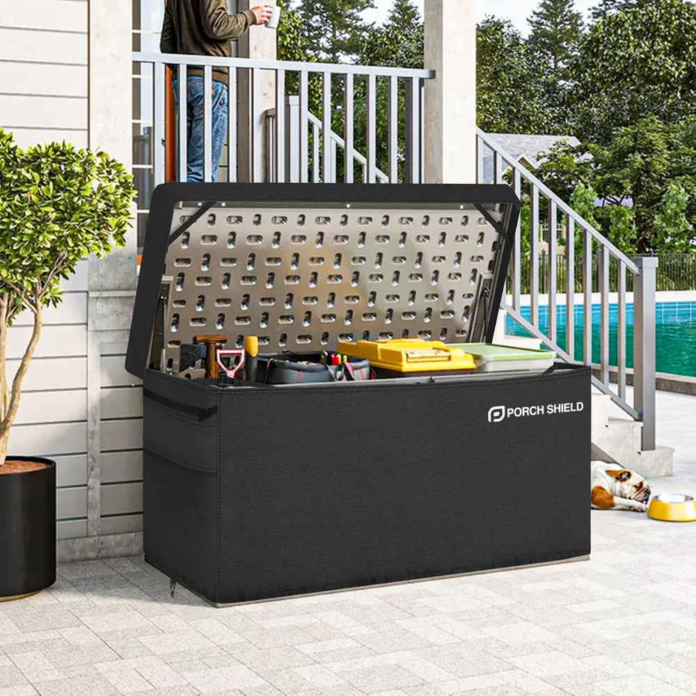 Porch Shield Patio Deck Box Cover (Upgrade), 56 x 26 x 26 inches, Black