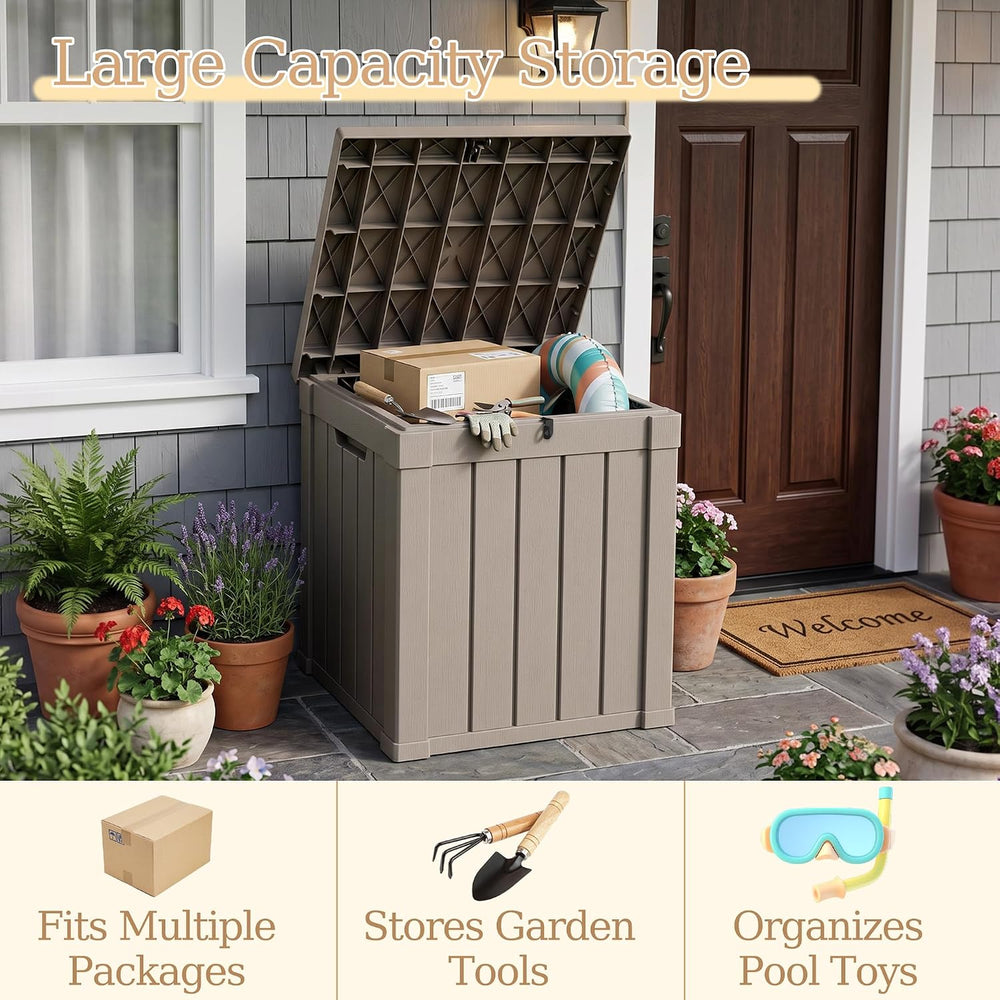 Outdoor Storage Box, 70 Gallon Waterproof Package Delivery Boxes
