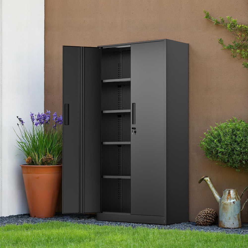 Oakcloud Metal Storage Cabinet Tool Organizer, 72" Lockable Garage Stora...