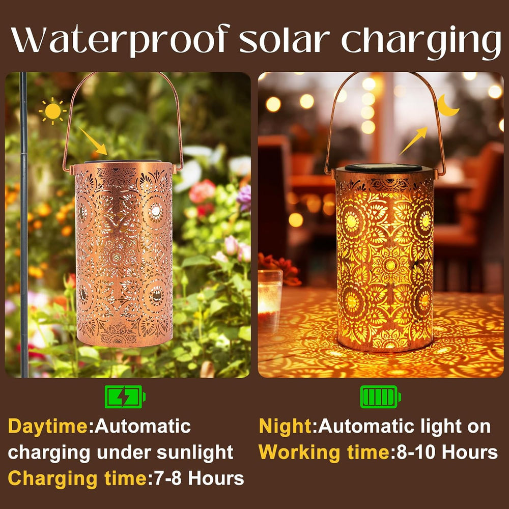 DIBIEECN Birthday Gifts for Women Mom Grandma Wife, Solar Lanterns Outdoor Wa...