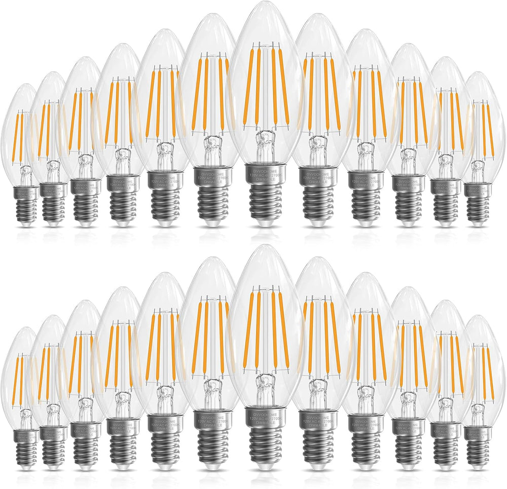 GvvooHome Candelabra Light Bulbs 40 watt Equivalent, E12 LED Bulb Dimmable