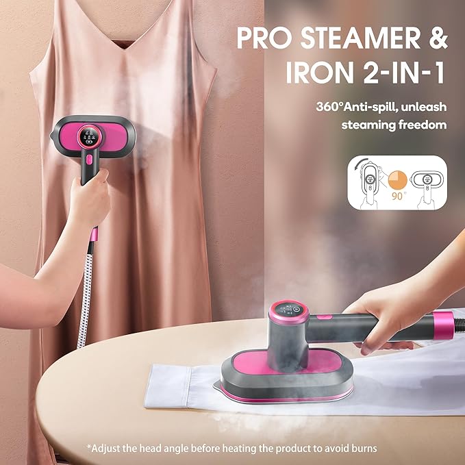 Newbealer 2In1 Pro Steam Station Iron, 1550W Turbo 3-level Steam & 3 Dry ...