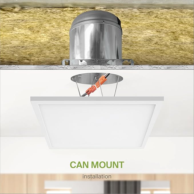 ASD LED 12" Square Flush Mount Ceiling Light Fixture, Low Profile Surface