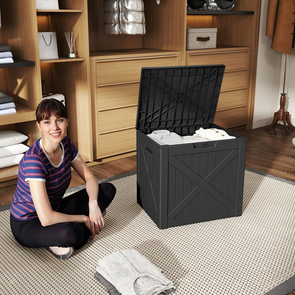 Deck Box Large Outdoor Storage for Patio Furniture, Outdoor Cushions, Garden ...
