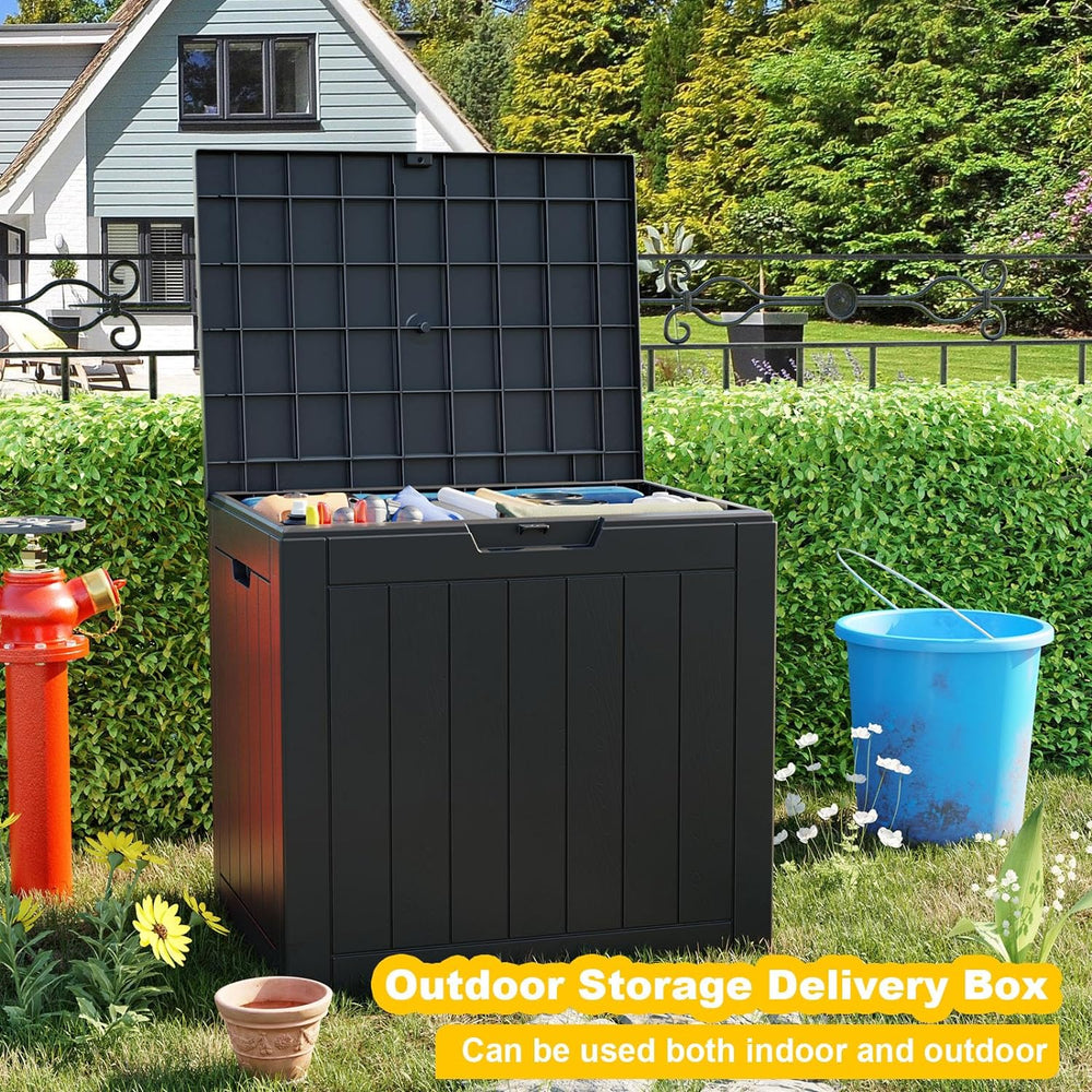 Vixzen 30 Gallon Deck Boxes Outdoor Waterproof, Lockable Storage Box for Pati...