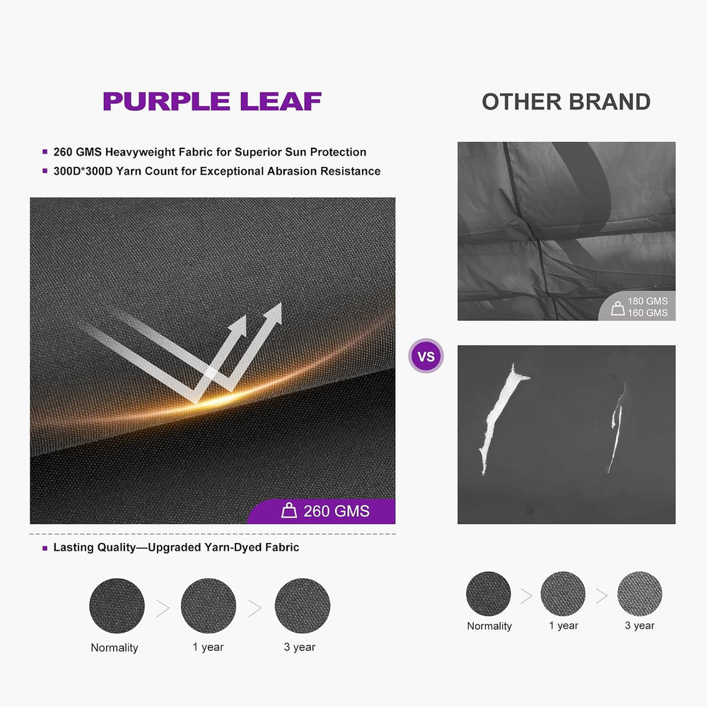 PURPLE LEAF Outdoor Pergola 12' X 18' Retractable Canopy Aluminum, Gray