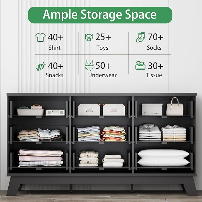 Xixini Fluted Dresser for Bedroom