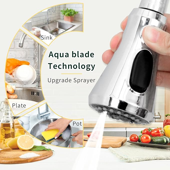 CECEFIN Kitchen Faucet Hose Attachment, Sink Sprayer Replacement Head