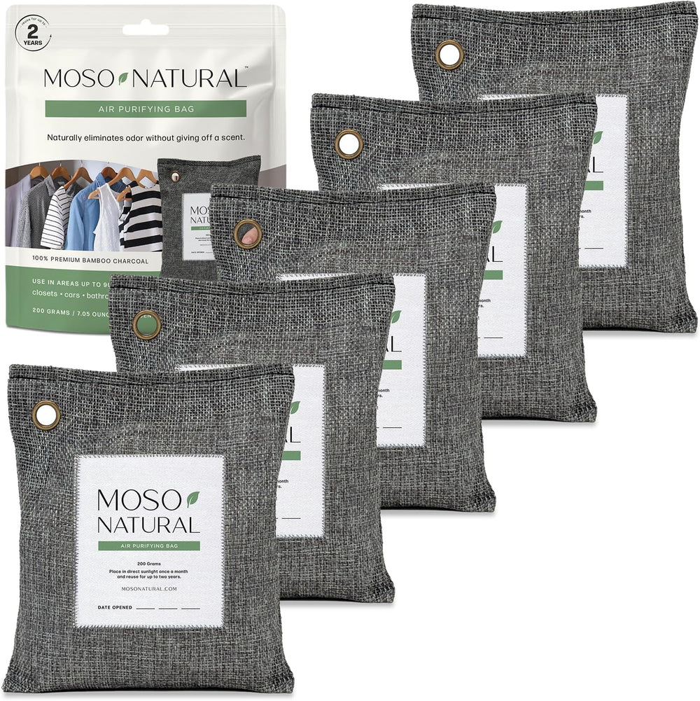 Moso Natural Air Purifying Bag 200g HGTV Editor's Pick | Premium Bamboo (...