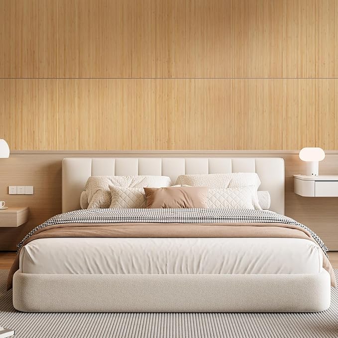 OUZUGIE 1 Pack 96x24 Inch Natural Bamboo Wall Panel – Twinned Carbides Pole