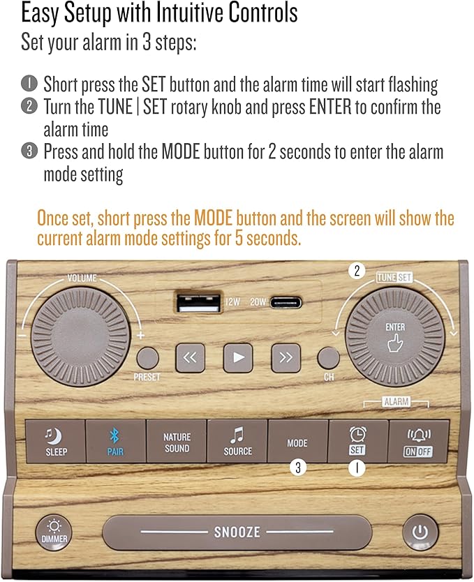 Soundfreaq Sound Rise II, SFQ-16: Bedside Alarm Clock Radio & Bluetooth S...