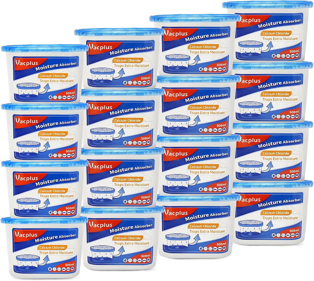 Vacplus Moisture Absorbers 16 Pack, 10.5 Oz, Humidity Absorber Boxes Attracts