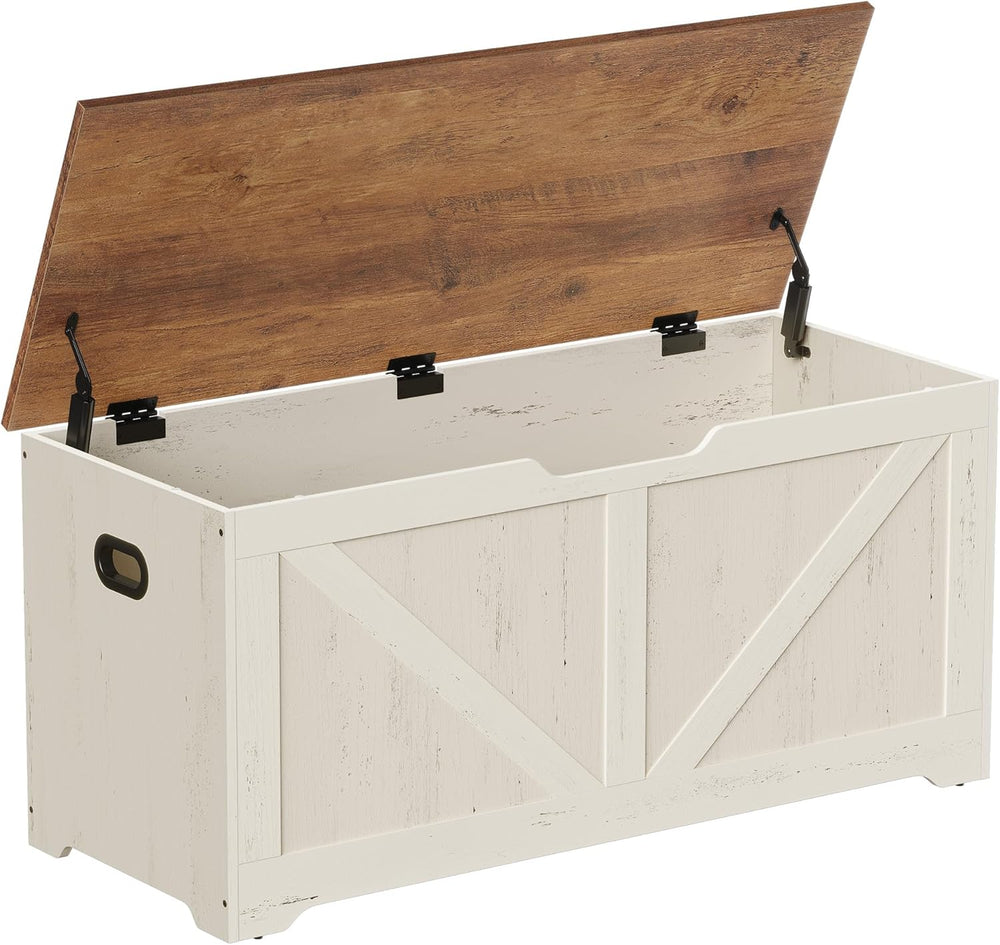 VASAGLE Storage Chest with 2 Safety Hinges, 15.7 x 39.4 x 18.1 Inches