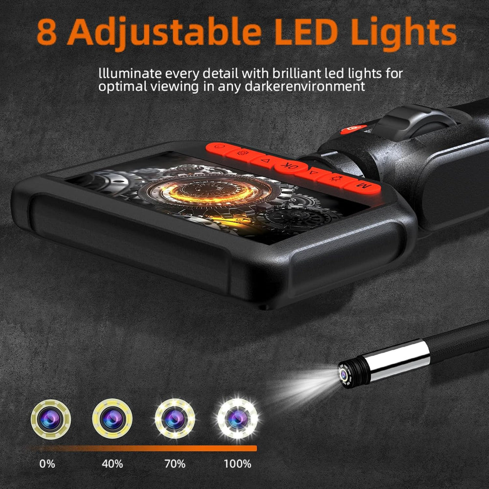 Two-Way Articulating Borescope, 1080P HD Industrial Inspection Endoscope Came...
