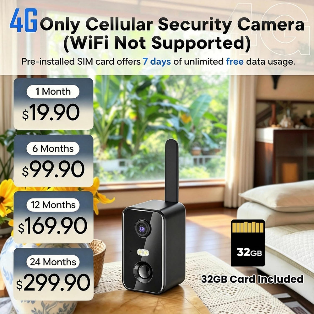 No WiFi Security Camera, Solar Outdoor Camera Wireless With Memory Card
