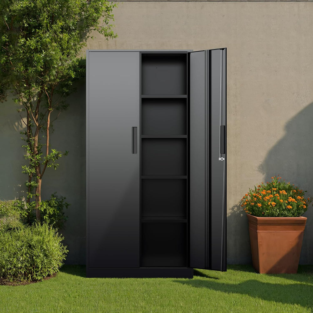 Oakcloud Metal Storage Cabinet Tool Organizer, 72" Lockable Garage Stora...
