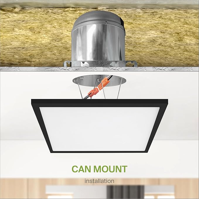 ASD LED 12" Square Flush Mount Ceiling Light Fixture, Low Profile Surfac...