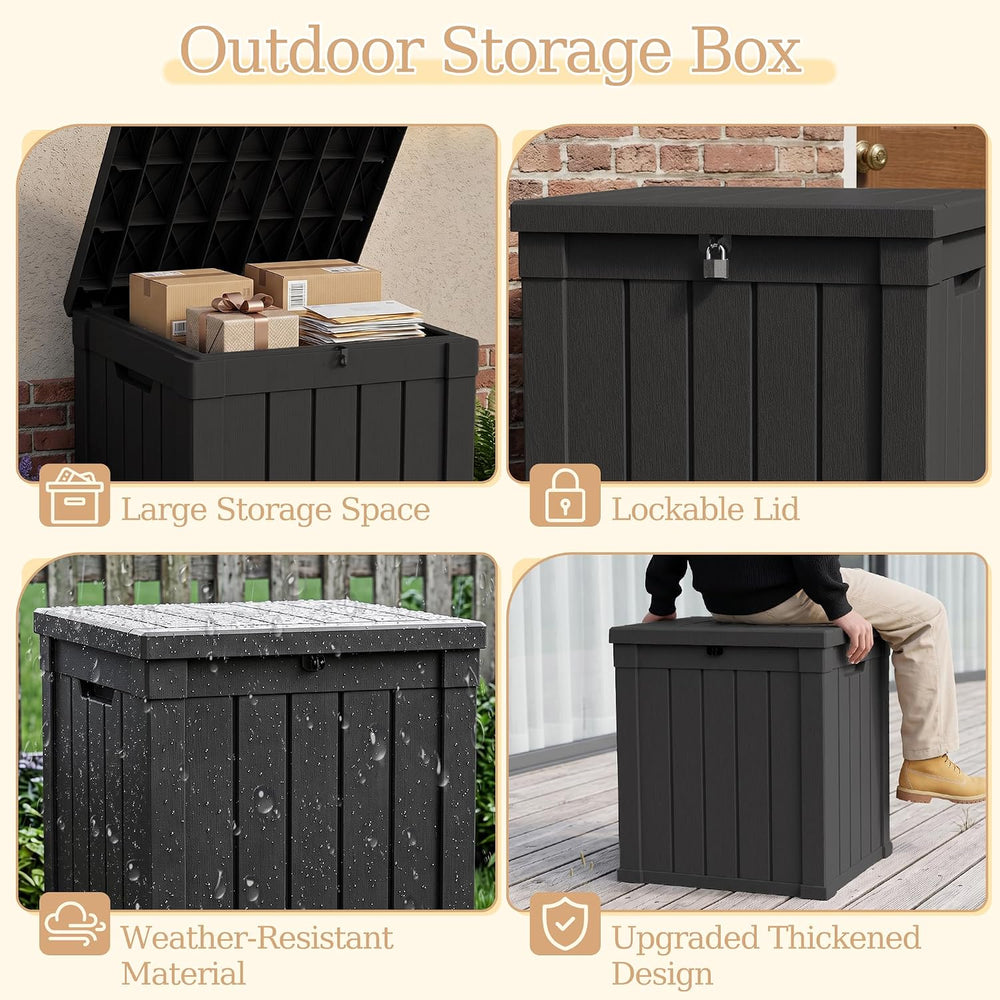 Outdoor Storage Box, 70 Gallon Waterproof Package Delivery Boxes