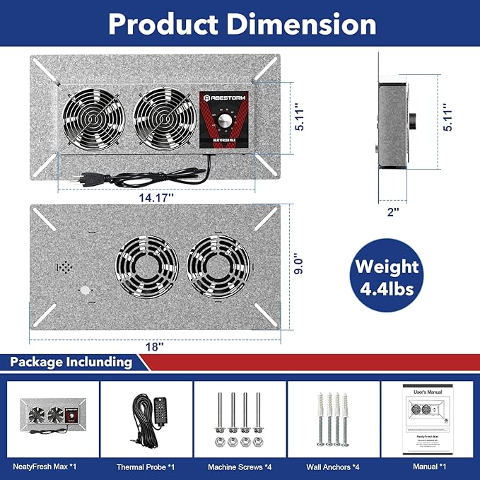 Abestorm Crawlspace Ventilation Fan