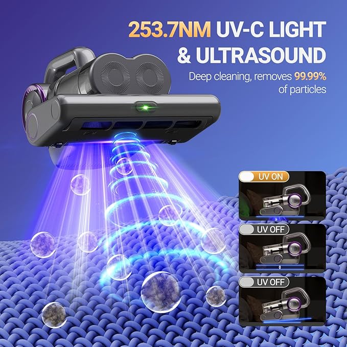 FEPPO Mattress Vacuum Cleaner, 16Kpa Bed Vacuum Cleaner