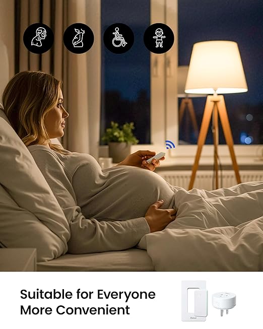 Zoiinet Remote Control Outlet Plug Switch, Buckle Design & Removable Wire...