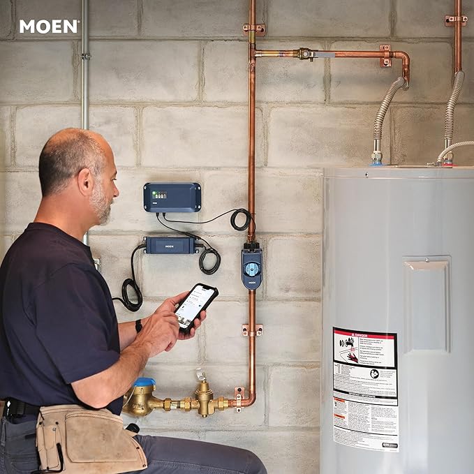 Moen Flo Smart Water Monitor and Automatic Shutoff Sensor, Wi-Fi Connected