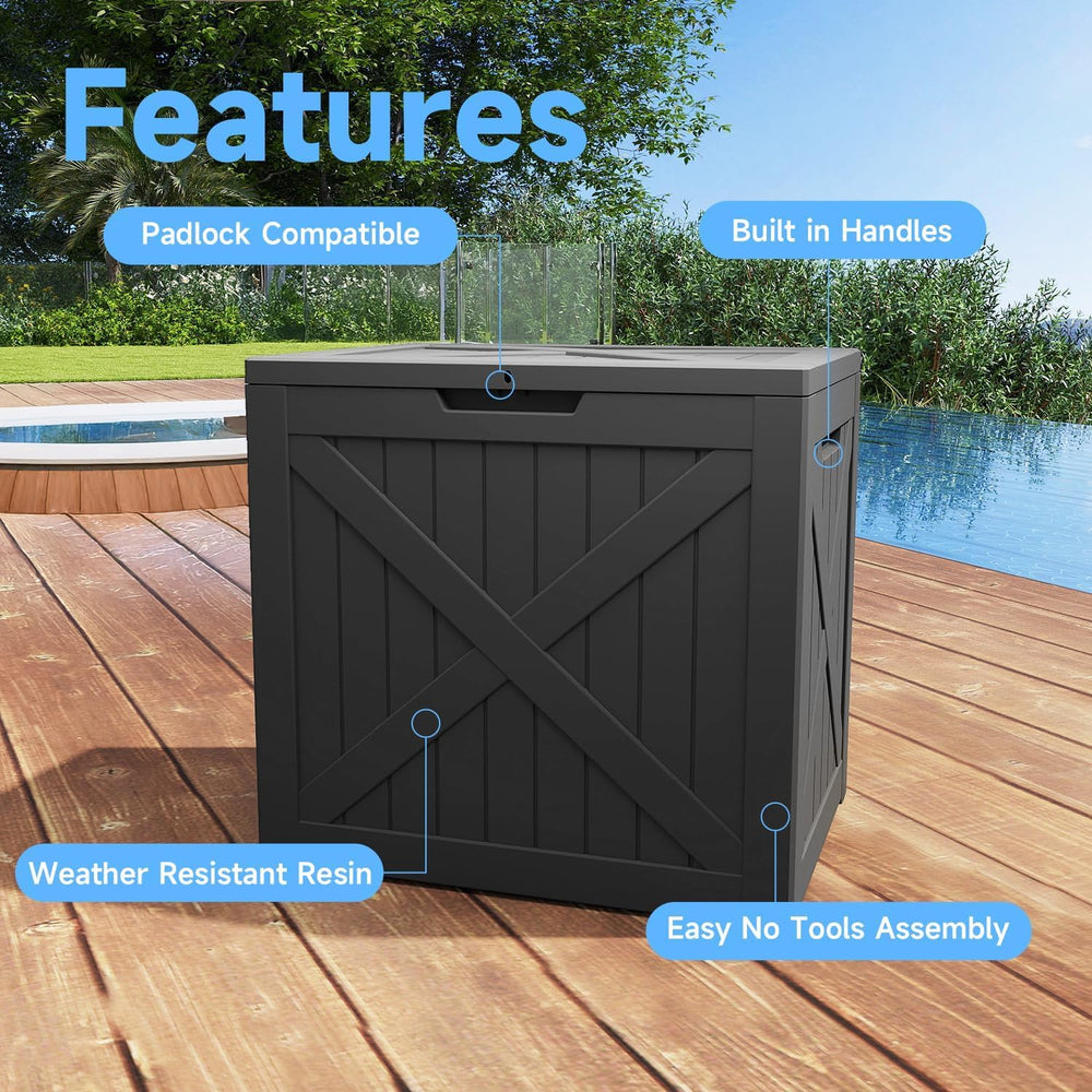 Deck Box Large Outdoor Storage for Patio Furniture, Outdoor Cushions, Garden ...