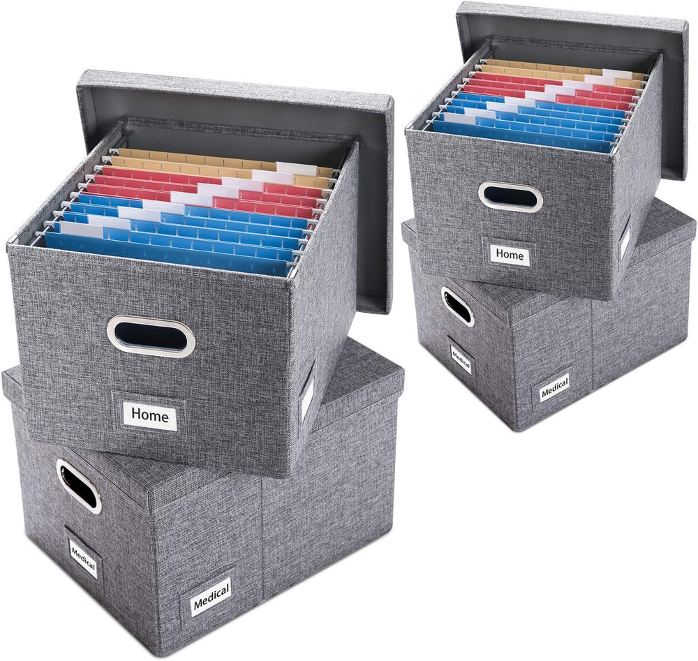 PRANDOM File Organizer Box (Set of 4)