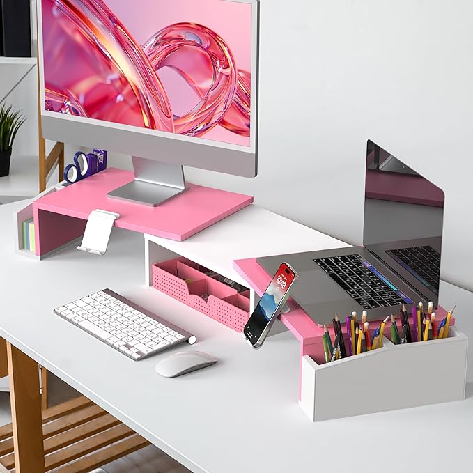 Simple Houseware Desk Dual Monitor Stand Riser