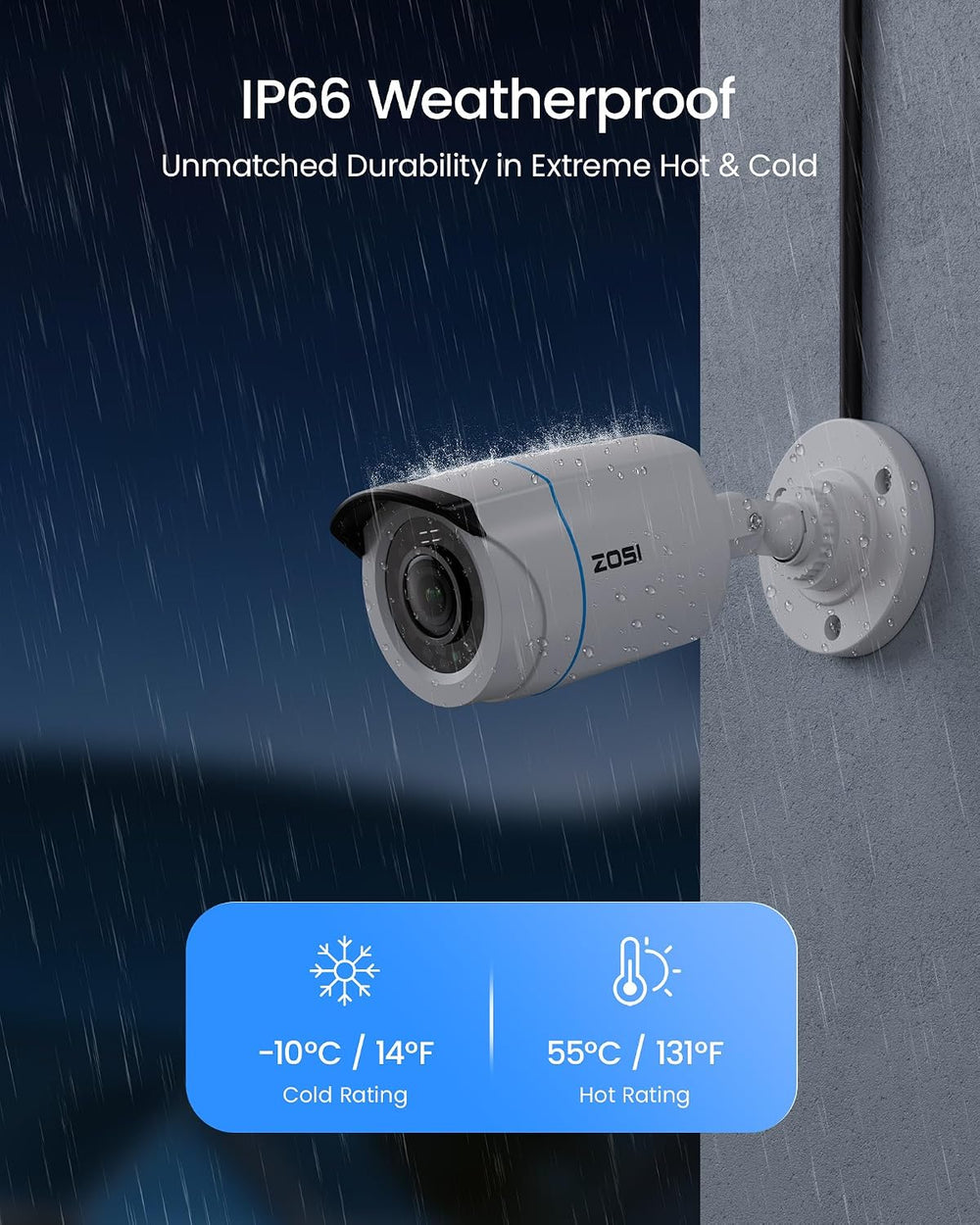 ZOSI 3K Lite Wired Security Camera System Outdoor, 6 x 1080p Camera,1TB HDD