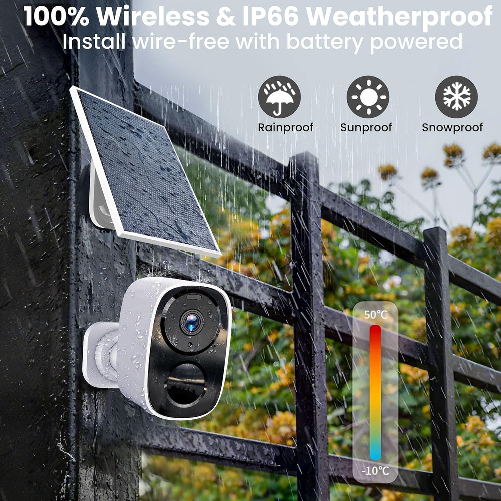 HITELLARCAM 2026 Upgraded 2K Security Cameras Wireless Outdoor with Solar Pan...