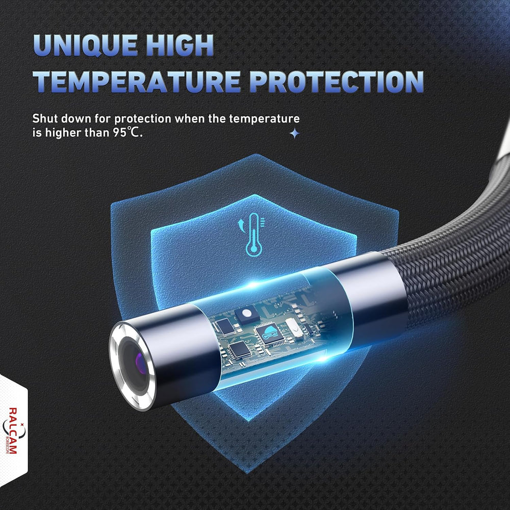 Ralcam 360° Articulating Borescope, 6.2mm/0.24in Slim Probe