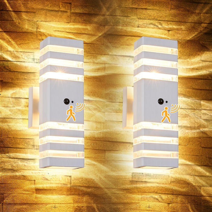 2 Pack Motion Sensor Outdoor Wall Lights