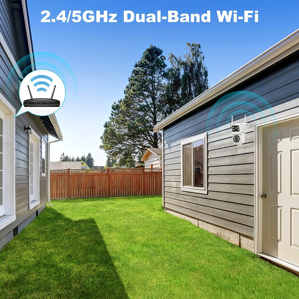 GENBOLT PTZ WiFi Security Camera Outdoor with Dual Lens CCTV Surveillance