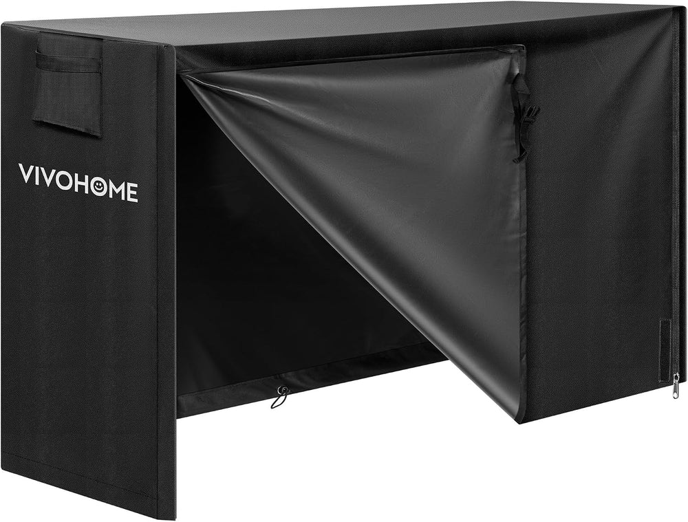 VIVOHOME 6ft Waterproof Outdoor Firewood Log Rack Cover, Black