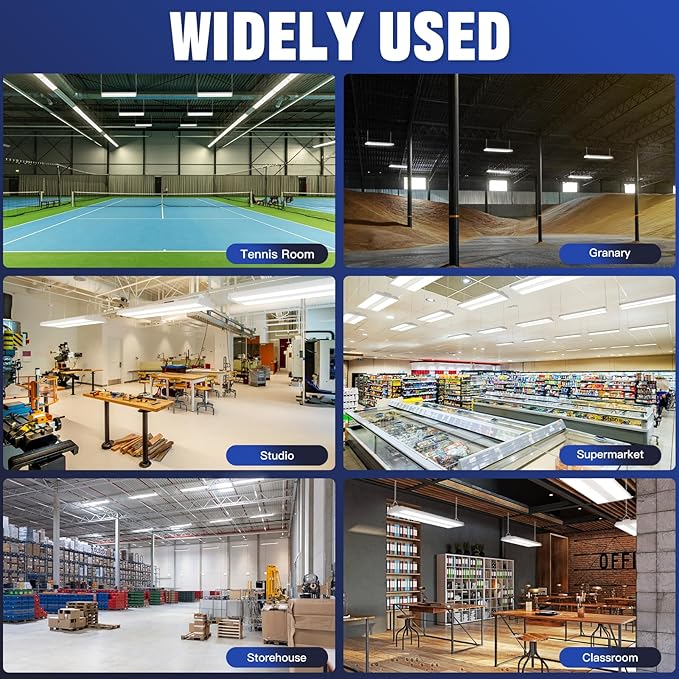 JTT 200/150/100W LED Linear Shop Lights, 2FT 30000LM 360° Adjustable Led High...